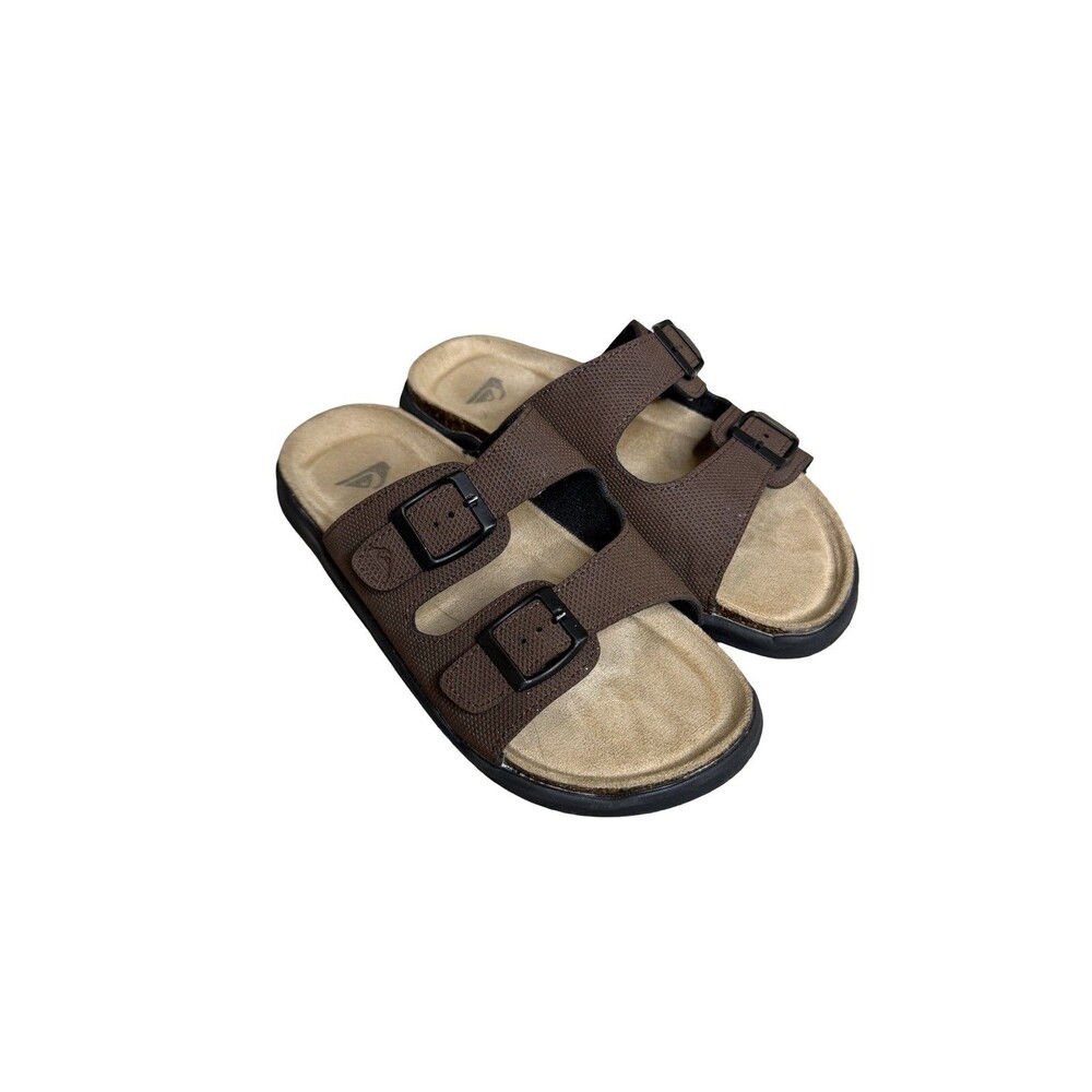 Boy's Quicksilver Sandals Size 4 Brown CQ10025Y Slides